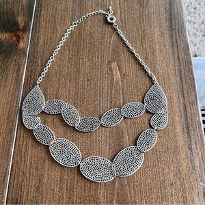Bancroft Cut Out Metal Oval Layered Necklace